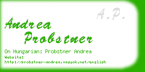 andrea probstner business card